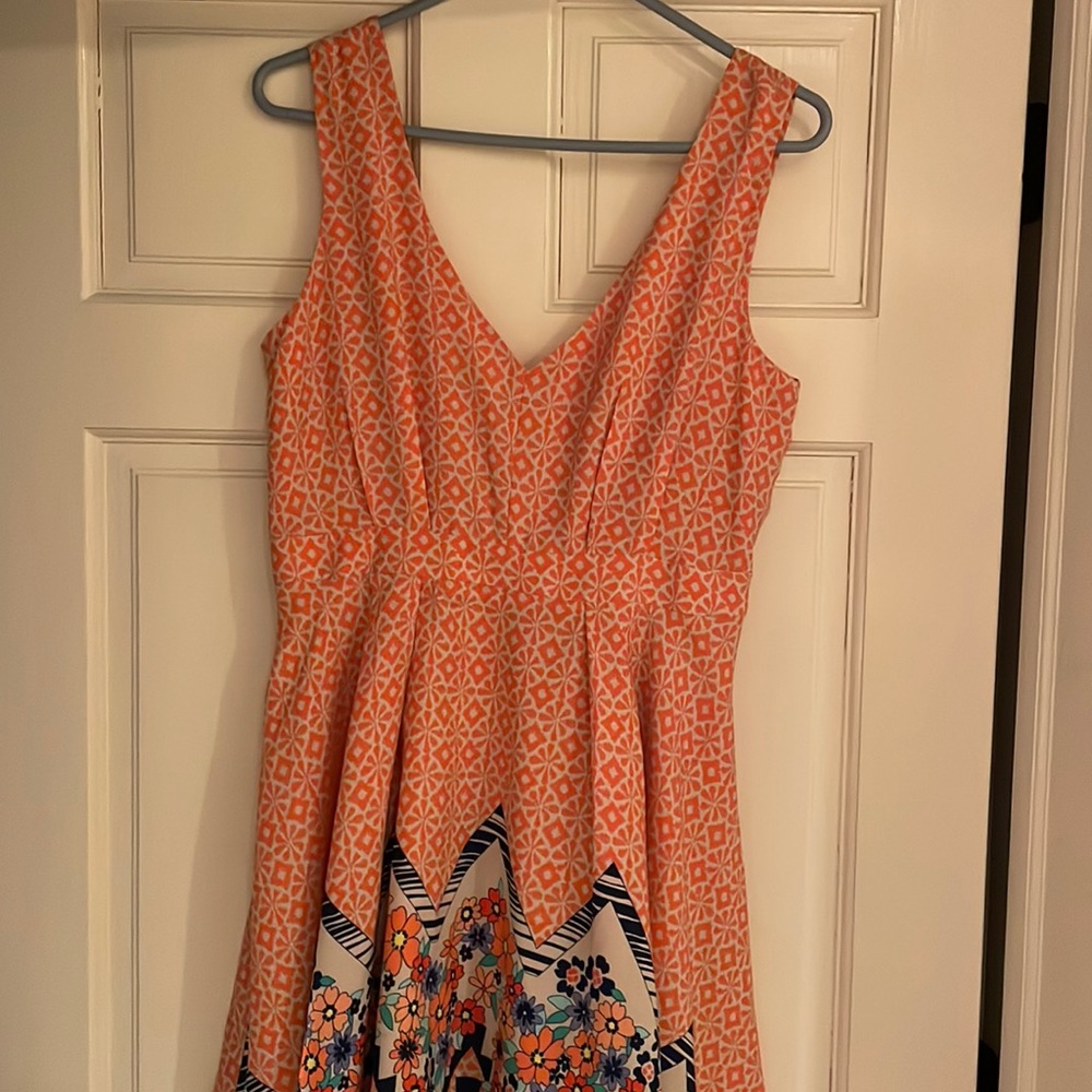 ark & co dresses, orange and multicolored bottom, altered state
